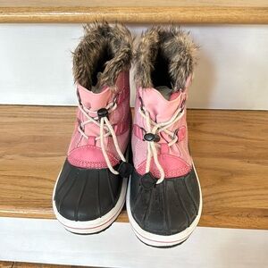 Cat & Jack Pink Snow boots-size 4